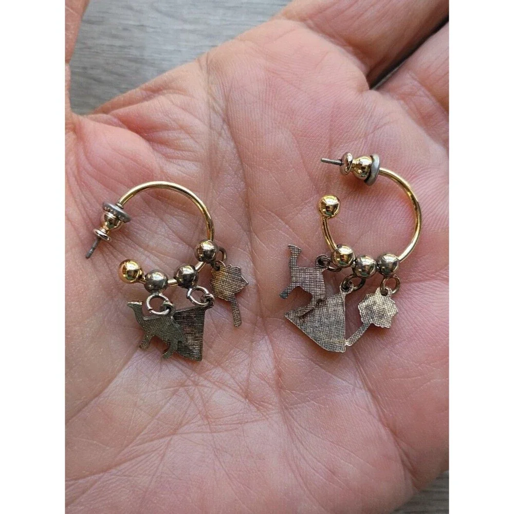 Vintage Camel Joe Cash Earrings Egyptian Theme Dangles RARE